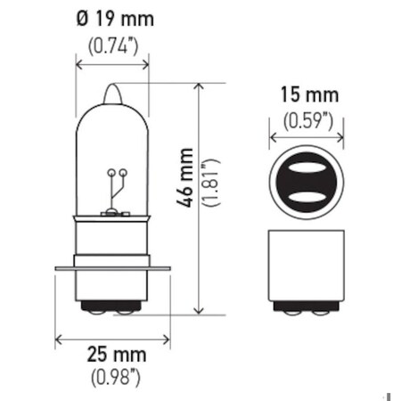 Hella Bulb 3603 12V 25/25W Bulbs, A3603 A3603